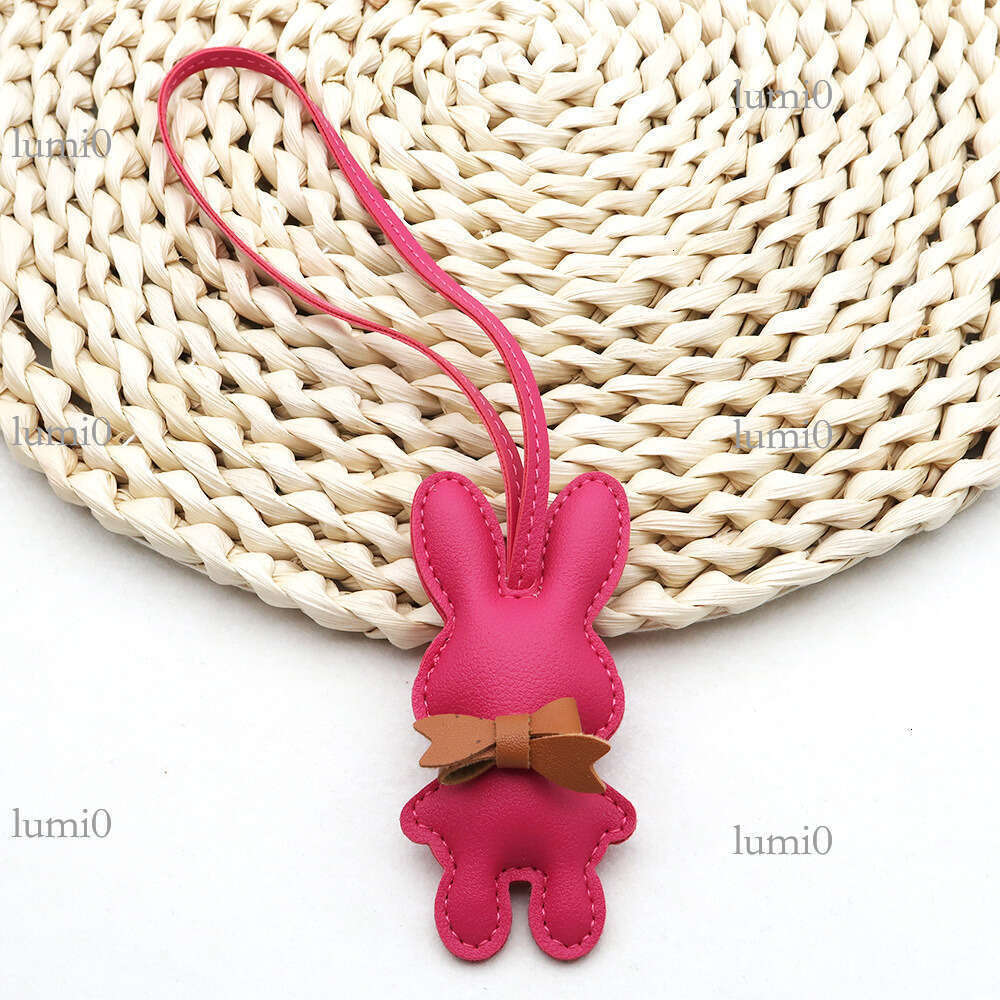 New Creative Lanyard PU Leather Cute Cartoon Bunny Fashion Backpack Accessory Pendant
