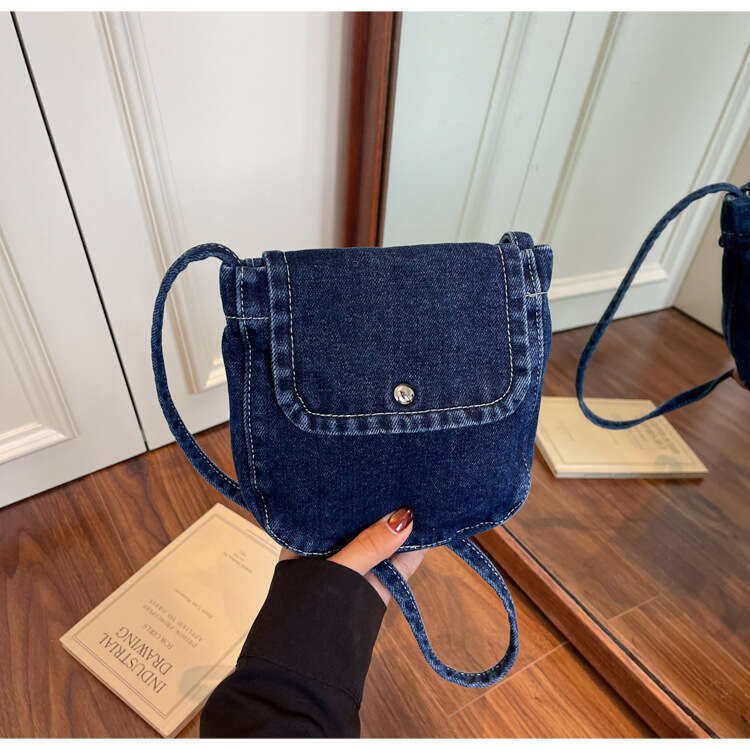 Bags Designer Women 2025 New Korean and Japanese Style Denim Flap Small Artistic Unisex Phone Casual Shoulder Crossbody Bag