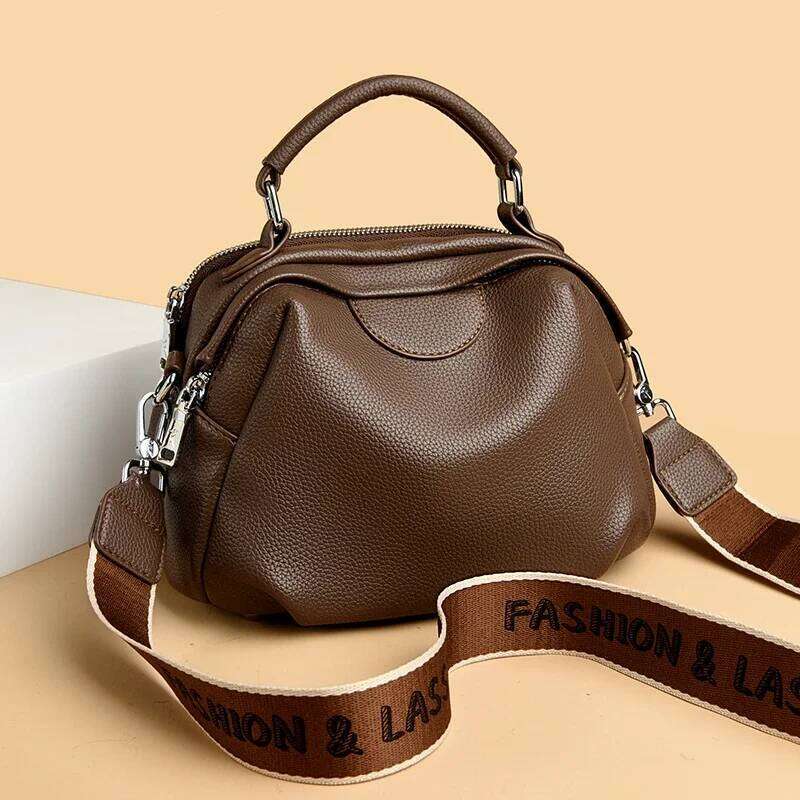 High Quality Soft Leather Tote Fashion Women Shoulder Messenger Large Capacity Wear-resistant Bag Handbag Sac