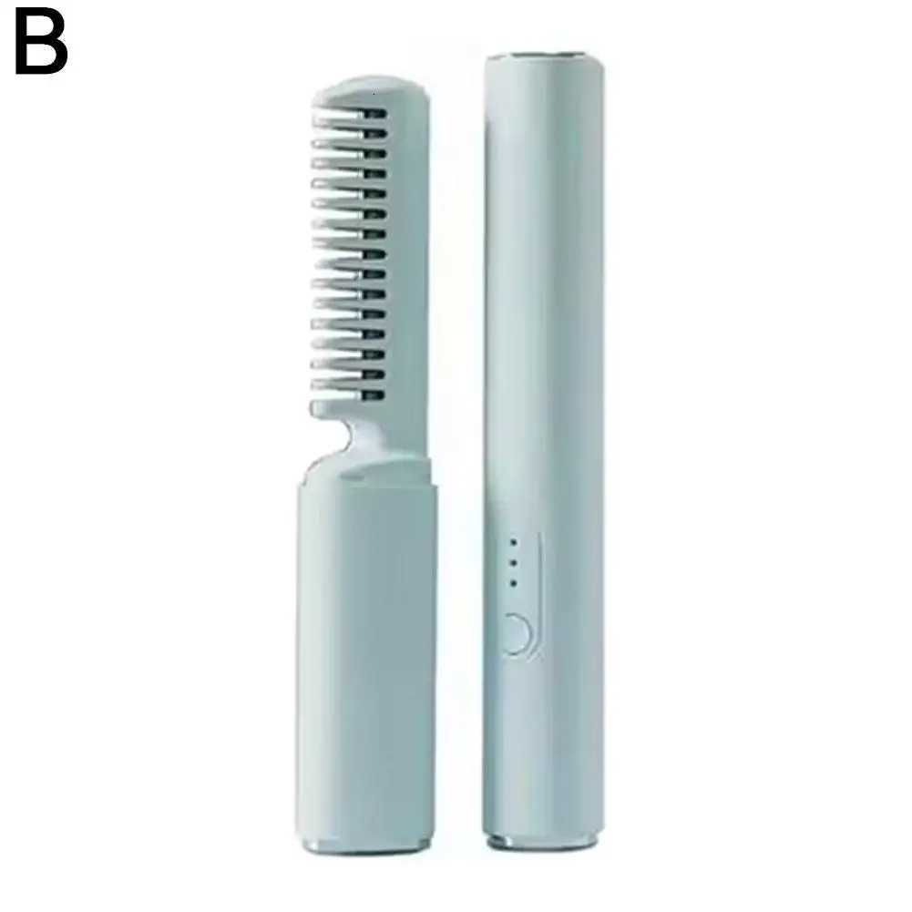 Hair Straightener Brush 3 Levels 60s Anti-Scald Heat Constant Straightener Cordless Brush Heating Up Hot Temperature Comb B9Y7 W250814