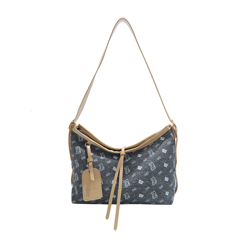 2025 New Women's Designer Handbag High-end Large Capacity Commuting Retro Color Block Leisure Multifunctional Single Shoulder Horizontal Bag Wall