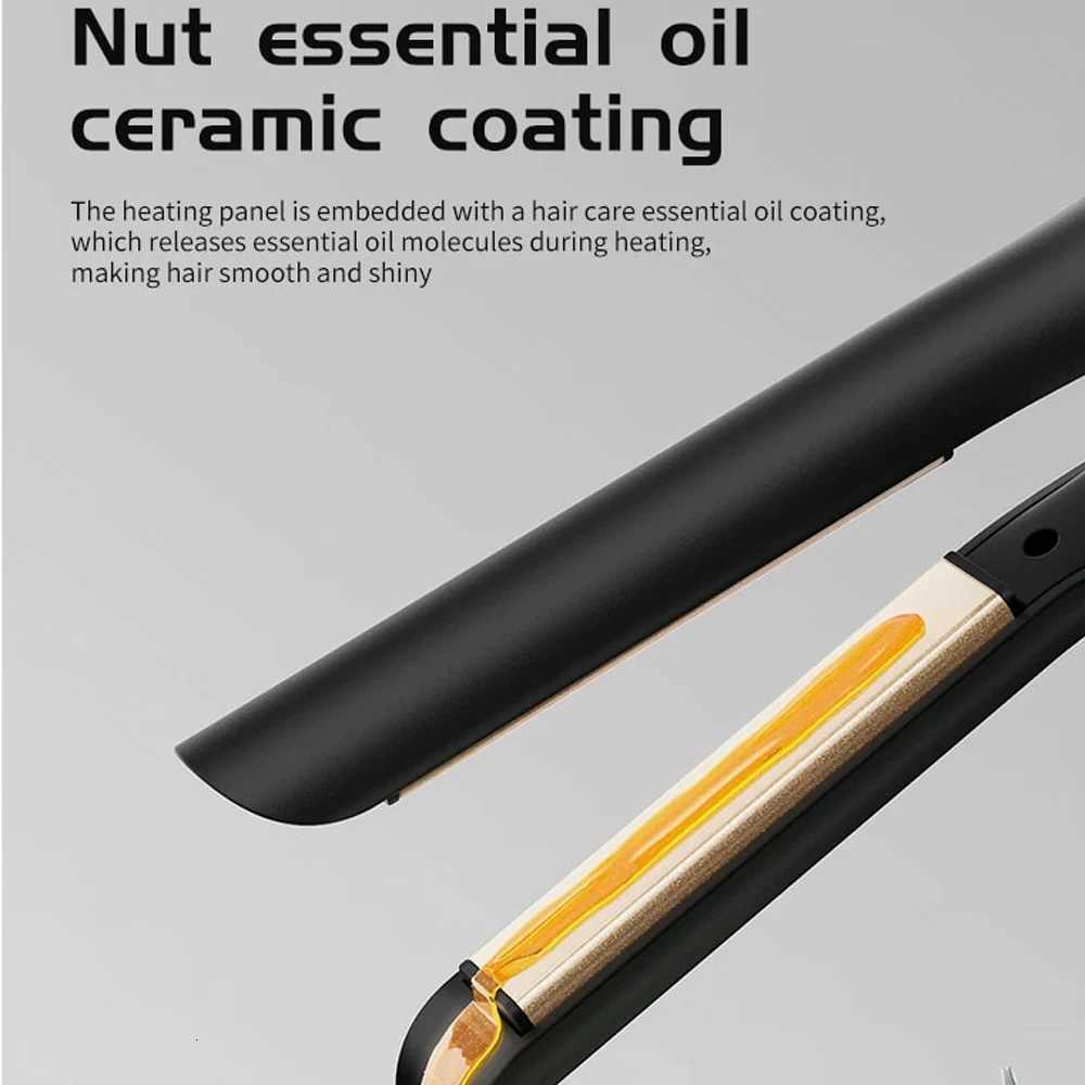 4-Temperature Hair Straightener Flat Iron - Mini Portable Ceramic Styler for Straight Curly Wavy Hair Frizz Control W250814
