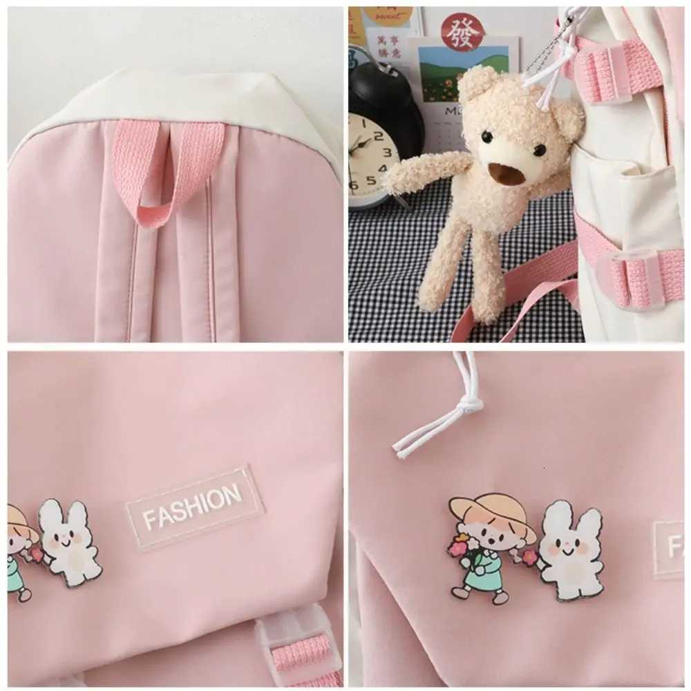 Large Capacity INS Style Book Bag Multifunctional Waterproof Backpack Simple Nylon School Bag School Backpack Travel Backpack XJ250814