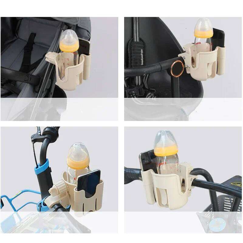 Stroller Mobile Phone Pushcart Water 2-in-1 Baby Bottle Beverage Cup Holder Accessories Universal Stand