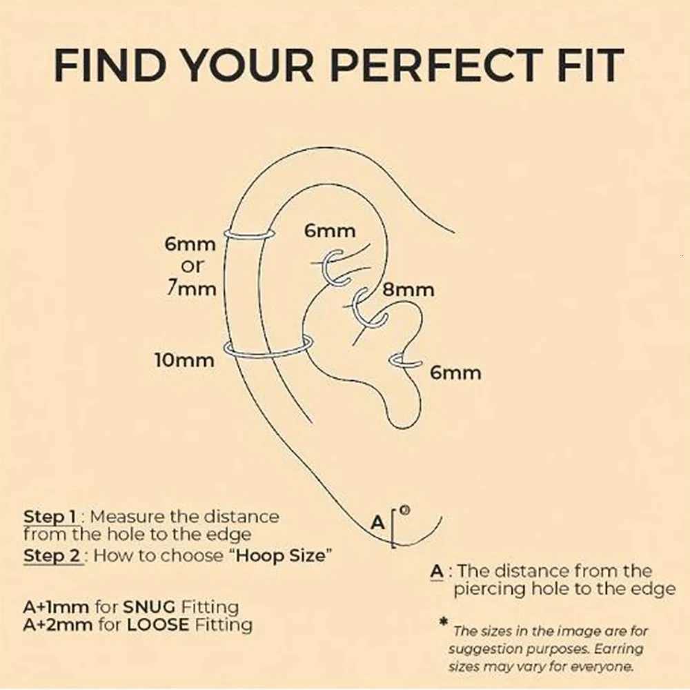 1 Pair Stainless Steel Cubic Zirconia Minimal Hoop Earrings for Women Small Huggie Thin Cartilage Helix Tragus Piercing Jewelry XJ250814