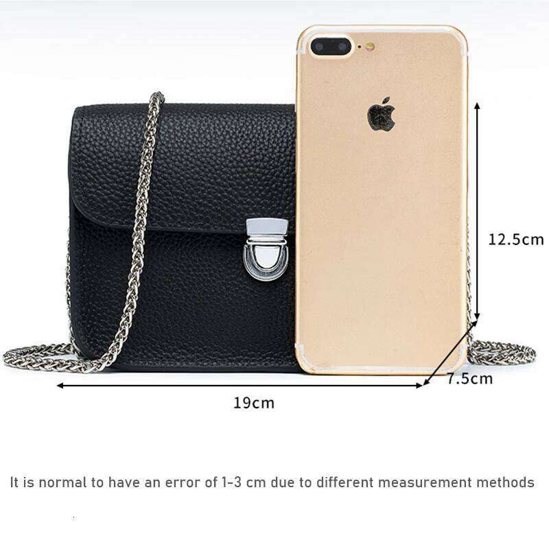 Women Brand Designer Genuine Leather Messenger Fashion Summer Small Flap Chain Shoulder Bag Handbag Female Cowhide Crossbody
