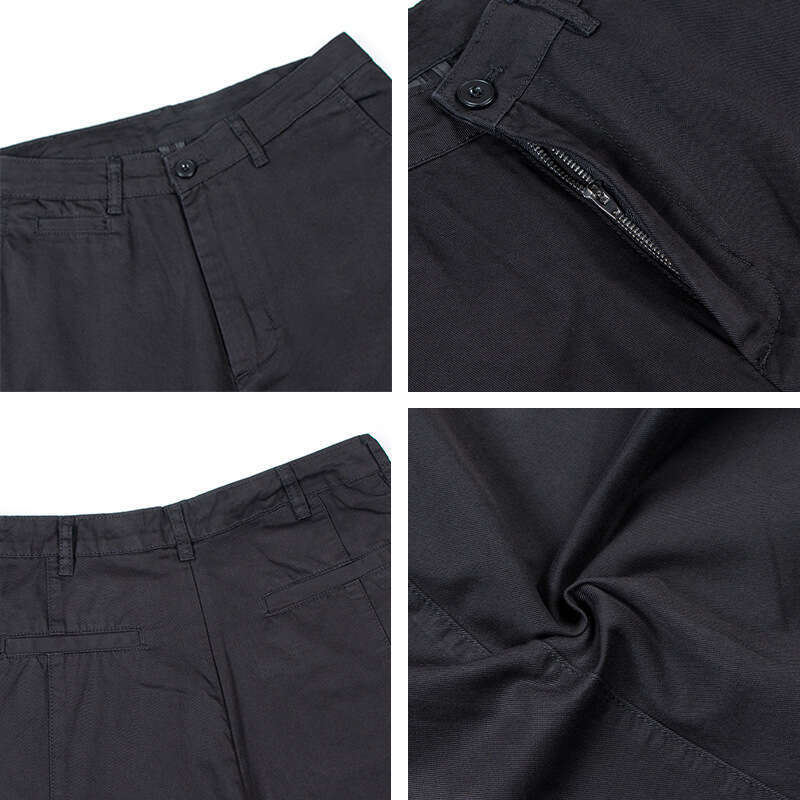 American Style Patchwork Design Unisex Trendy Loose Cargo Wide-Leg Floor-Length Casual Pants B5