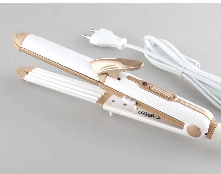 3 in 1 Ceramic Straightener Curler Hair Iron with Comb Curl Clip Curling Iron Straightening Iron Hair Straightener KM-1213 W250814
