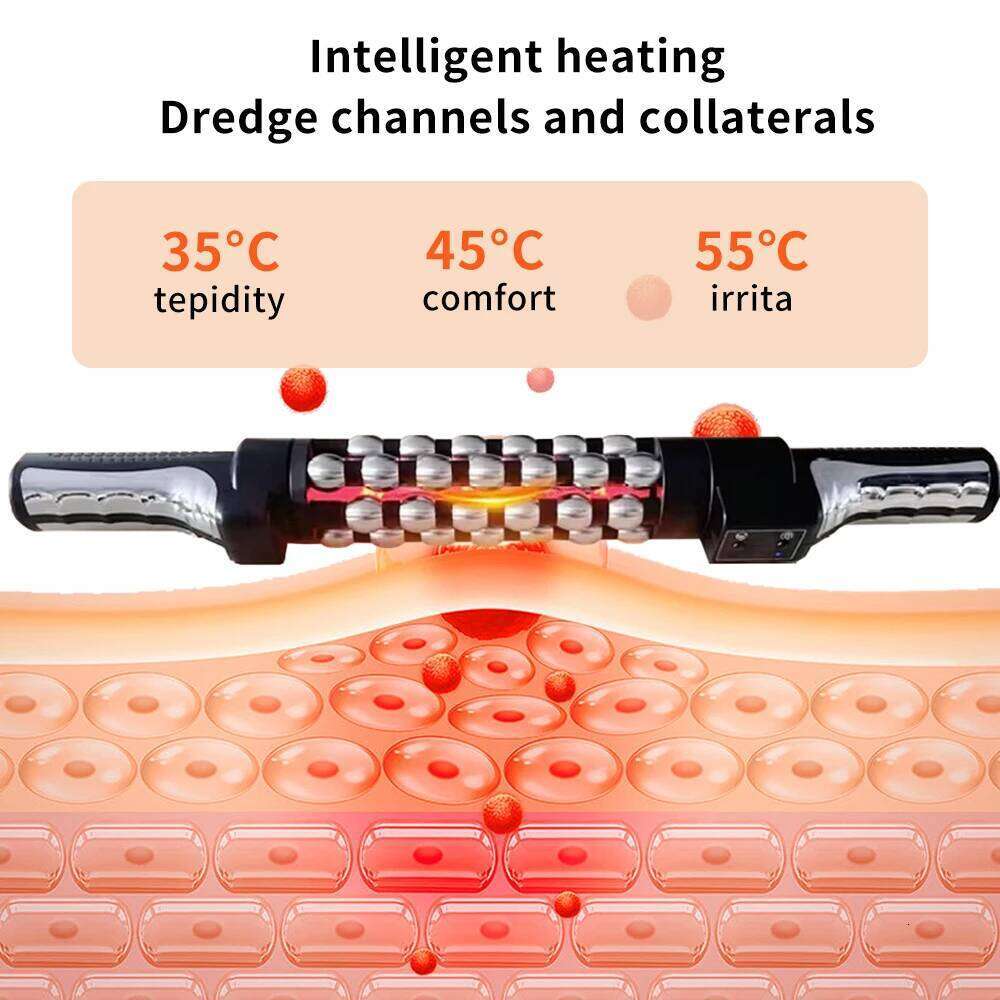 Relaxed Red Light Heated Device Roll Massager 360° Rotating Massage For Whole Body Anti Cellulite