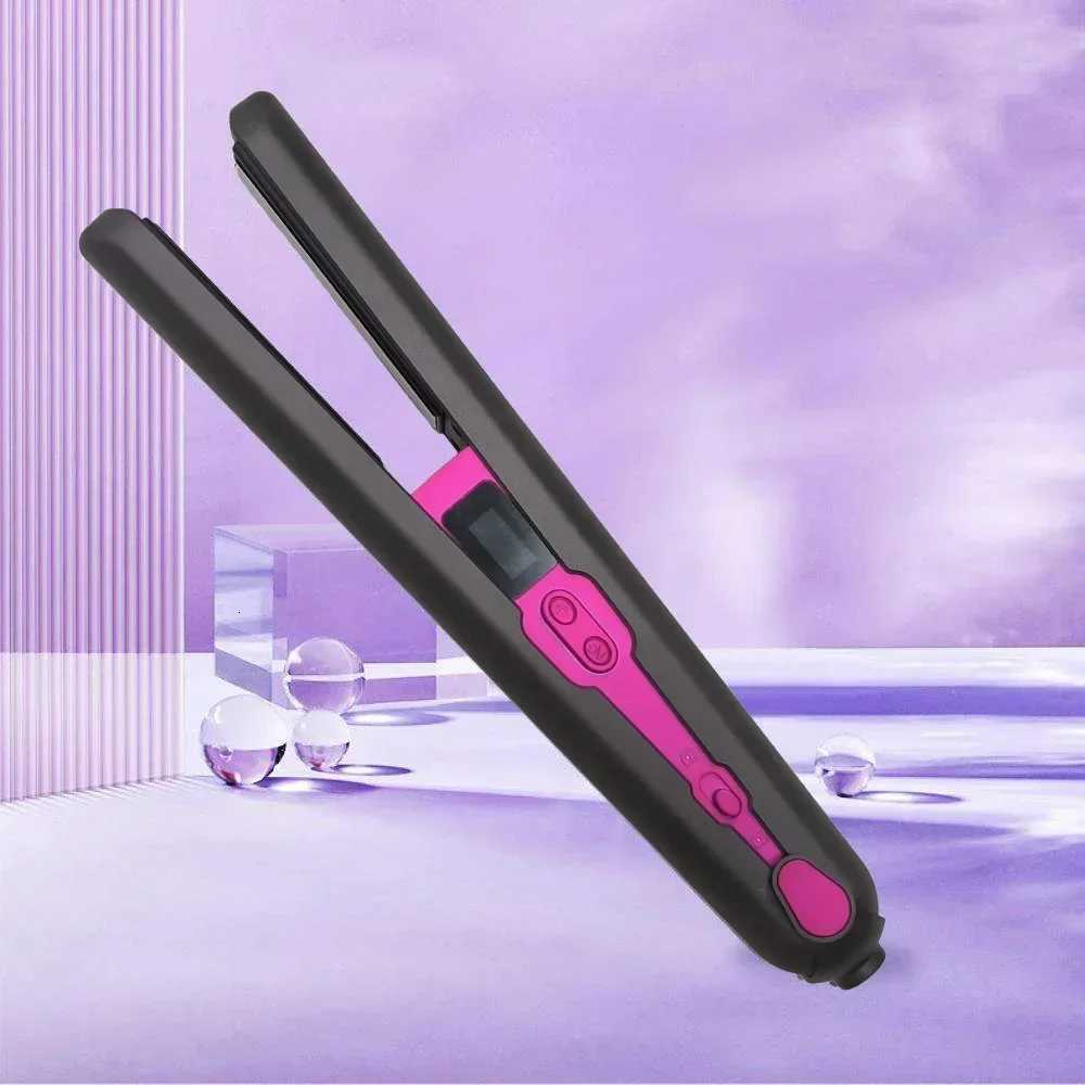 Type-C Rechargeable Hair Straightener Curler Cordless Design for Portable Use Perfect for Travel Dorm and Student Life W250814