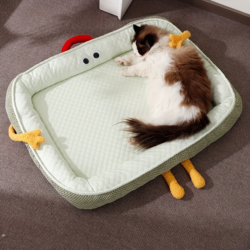 All Season Washable Dog Cat Cool Surface Bed Detachable Waterproof Pet Mattress with Pillow Edge Custom for Small/Medium/Large Pets Easy Clean Home De