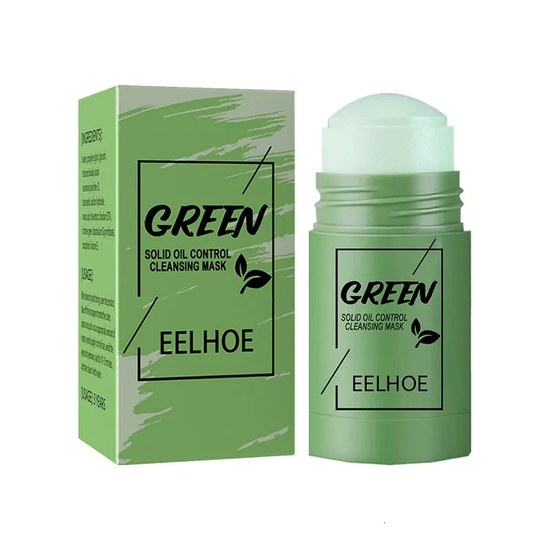 Green Tea Cleansing Solid Face Mask Stick Cleans Pores Remove Acne Blackhead Oil Control Lighten Moisturizing Beauty Skin Care 250807