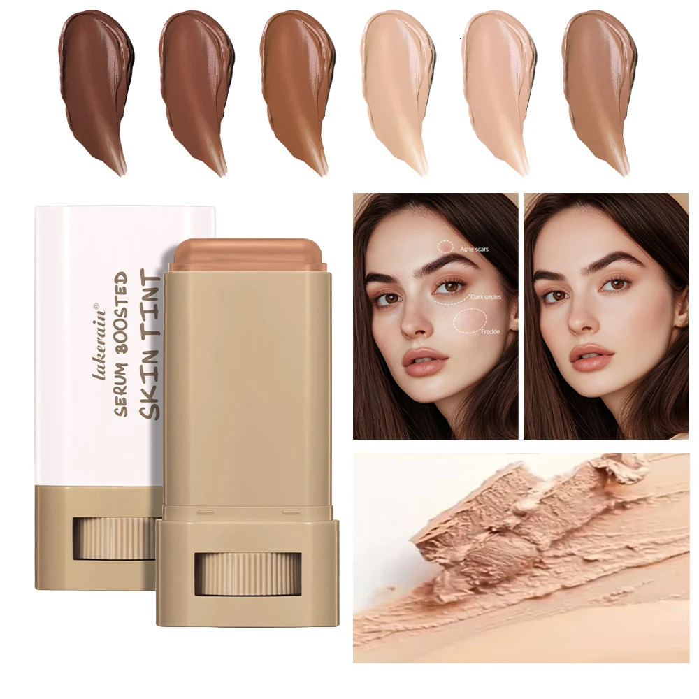 Magic Eraser Foundation Stick Serum Boosted Skin Tint Foundation Stick Smooth Plumper Hight Coverage Travel Bronze Foundation 250813