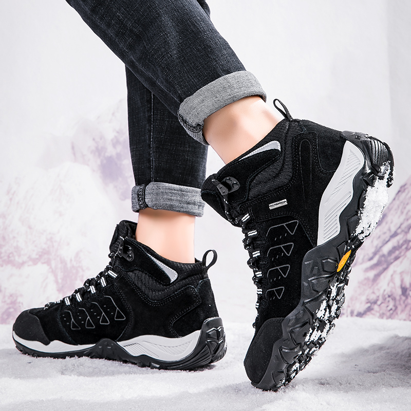 2025 Outdoor High-top Mountaineering Shoes for Men, Waterproof and Skid-proof Men's Boots, Cushioning Offroad Men's Professional Climbing an