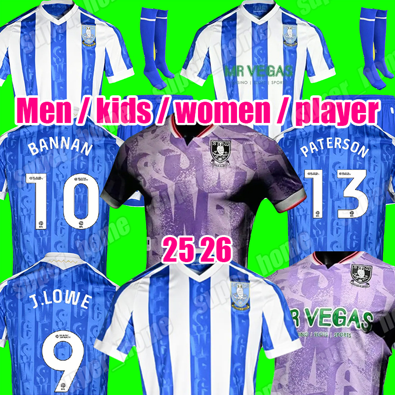 25 26 Sheffield Wednesday football shirts 2025 2026 palmer Vaulks Callum Sheffield Wednesday soccer jerseys Michael Smith Mallik Wilks men Kids kit set tops