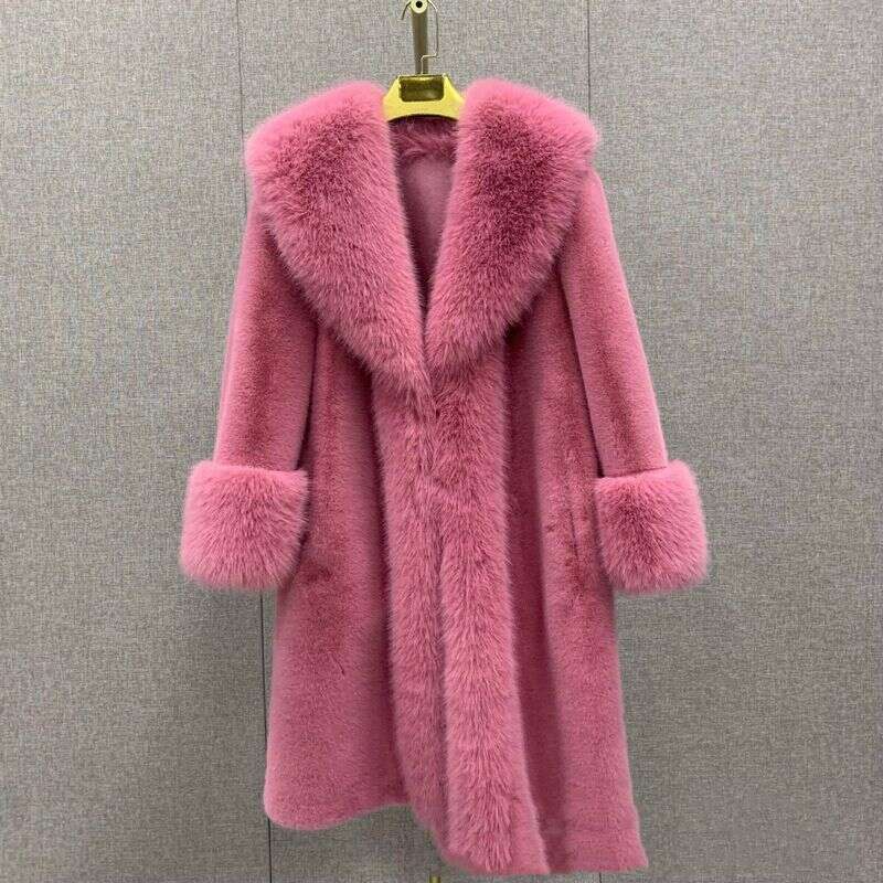 Women's Clothing Women's Long Slim Environmentally Friendly Mink Toka Thick Fur Coat