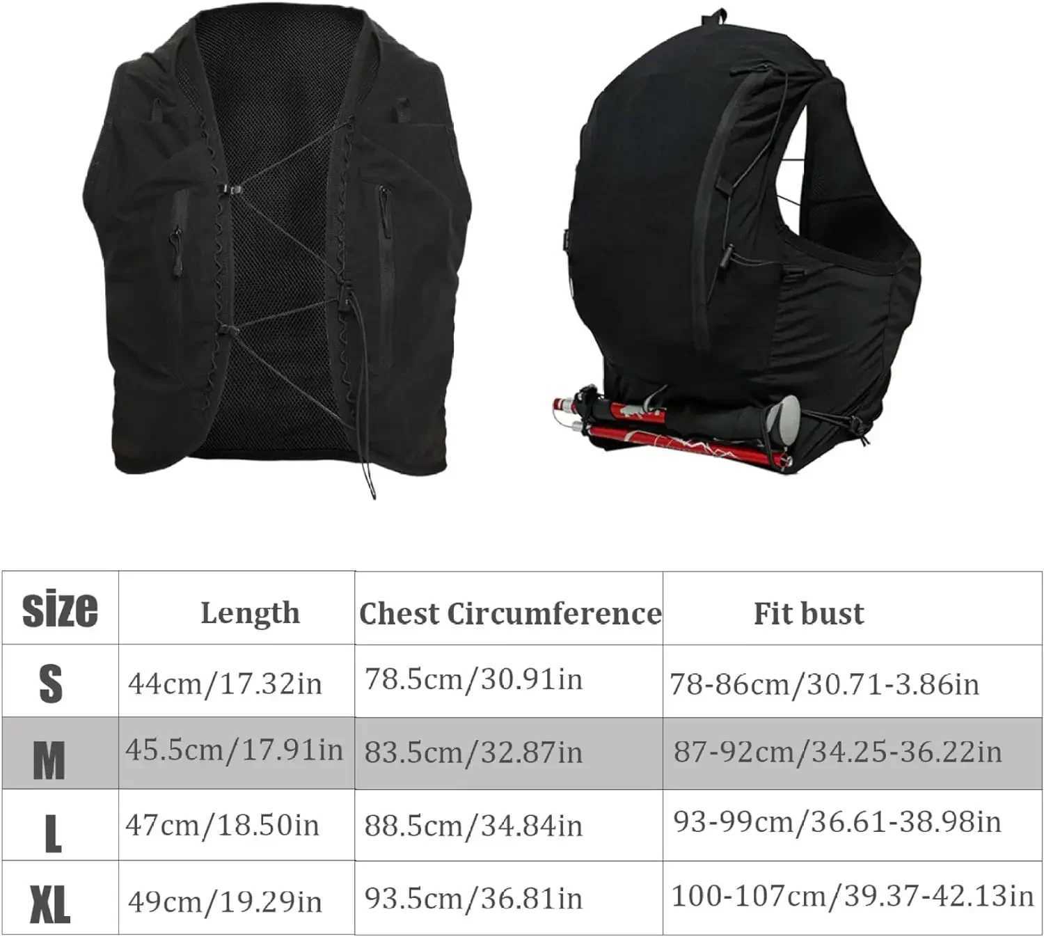 Hydration Vest Pack with 12 kets with Internal for Small Its Phones Walts Keys and Towel for Jogging Biking Hiking Y250814