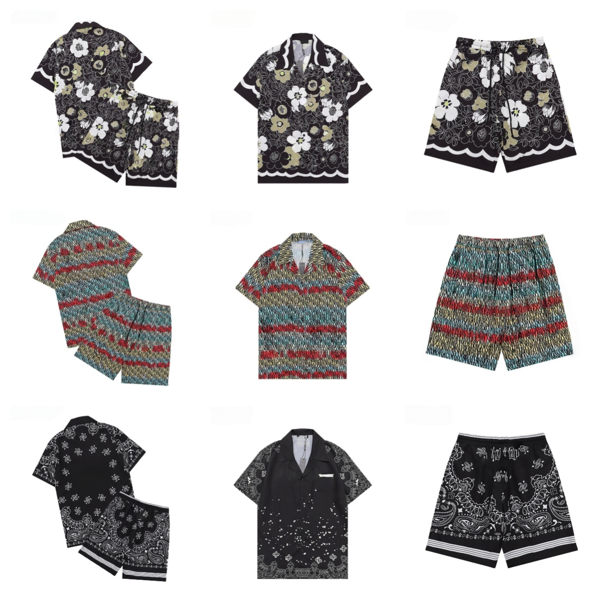 Lapel Letter Printed Shirts Suit For Men's Holiday Beach Set Breasted Short Sleeve Shirt and Shorts Casual Summer Vacation Travel Outfit