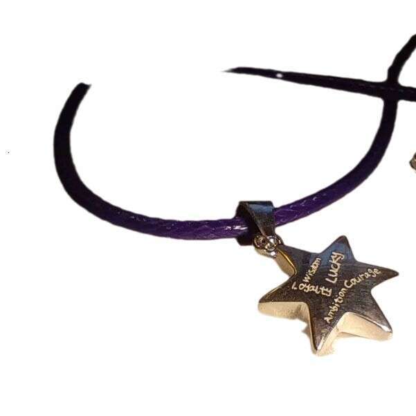 DHcollection Weasley Twins Lucky Star Necklace Potter Derivative Peripheral Design Leather Rope Sweater Chain Versatile Gift for Friends