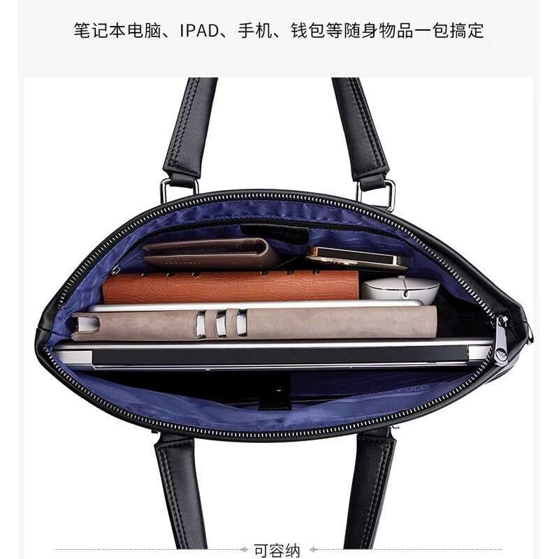 Emperor Paul Business Handbag New Fashion Genuine Leather Briefcase Shoulder Crossbody Casual Office Laptop Bag
