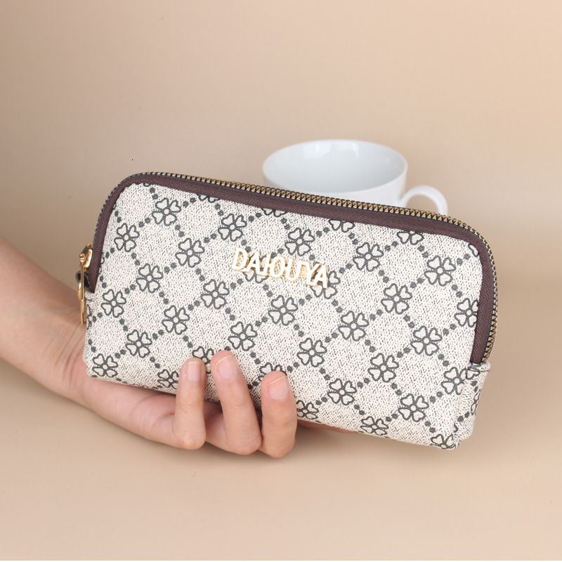 Luxury Brand Designer Bag 2025 New Korean And Japanese Style Wallet Double Zipper Old Flower Clutch Women's Long Phone Bag Fashion Coin Purse