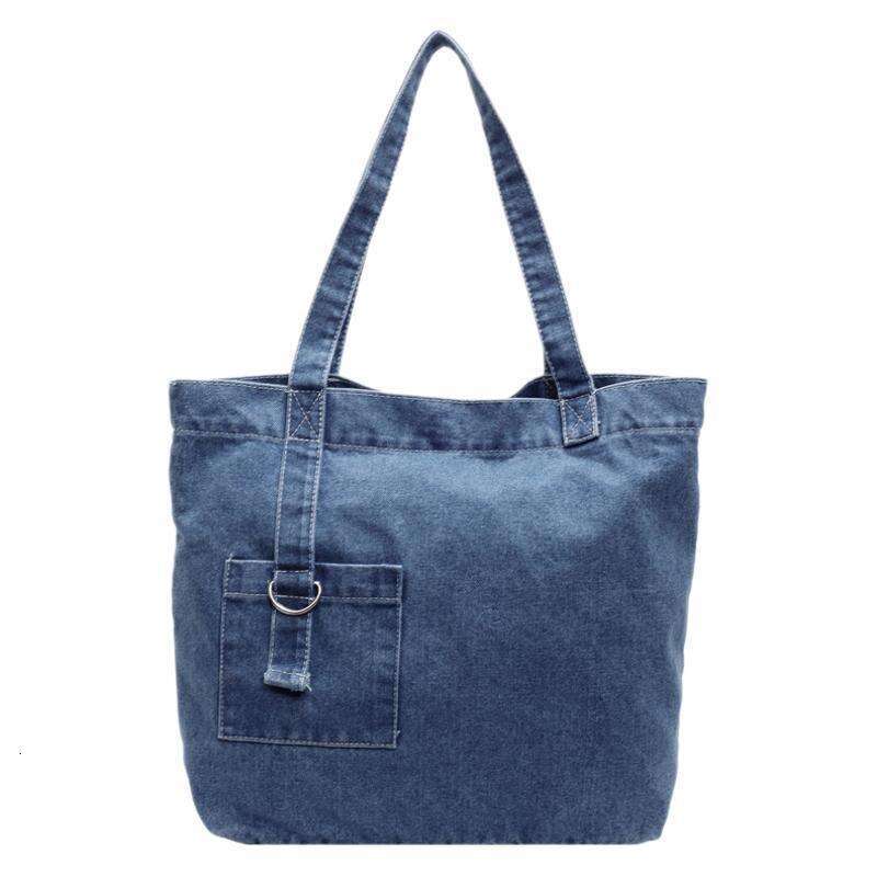 Denim Tote Bags Designer Women for Women New Large Capacity Shopping Shoulder Bag Simple Versatile Artistic Handbag