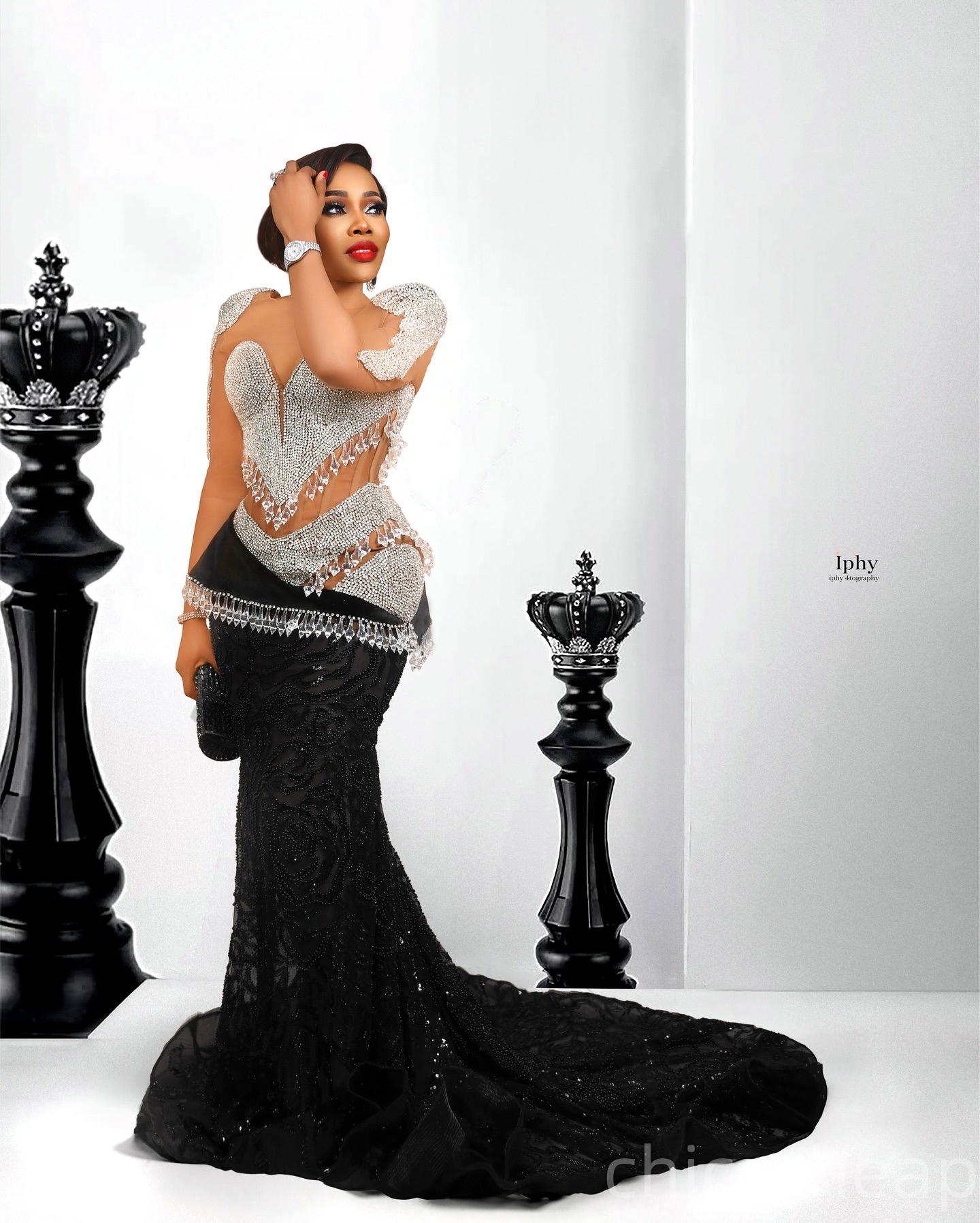 Black Mermaid Prom Dresses 2025 Rhinestones Sequined Illusion Evening Formal Party Second Birthday Engagement Gowns Plus Size Dress For Special Occasi