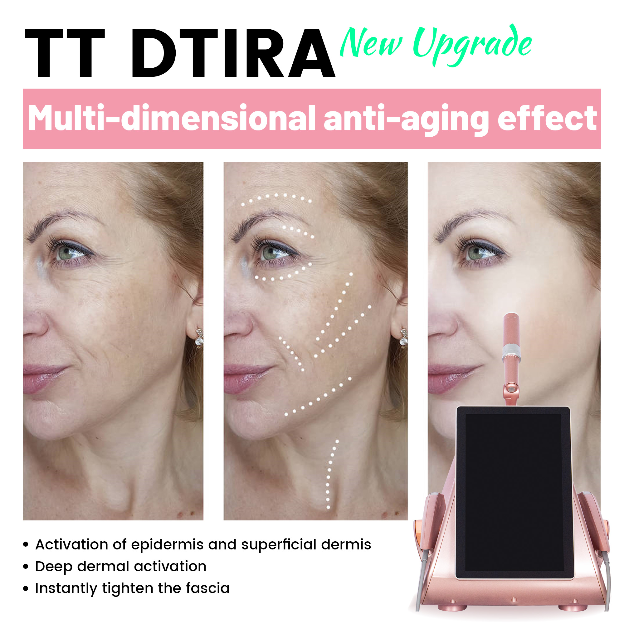Salon Special TT 12D Double Lift Facial Machine for Skin Tightening Wrinkle Reduction Body Slimming Rejuvenation