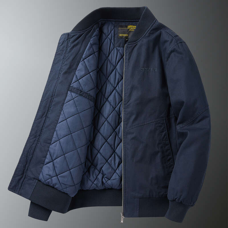 Men's Clothing Thick bomber autumn and winter loose large size men's baseball jacket casual cotton clothing