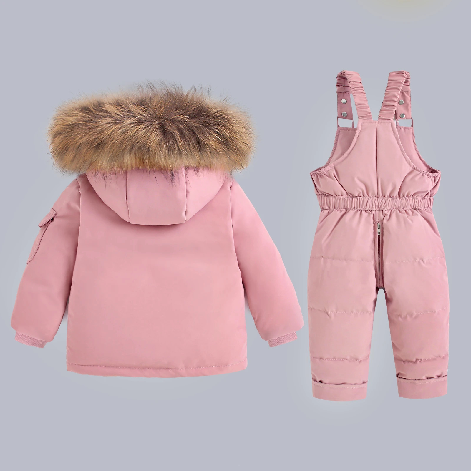 -30 C Baby winter Thicken Warm down jacket toddler jumpsuit children kids clothing Set 2pcs girl clothes Infant snowsuit 1-6Y 250813