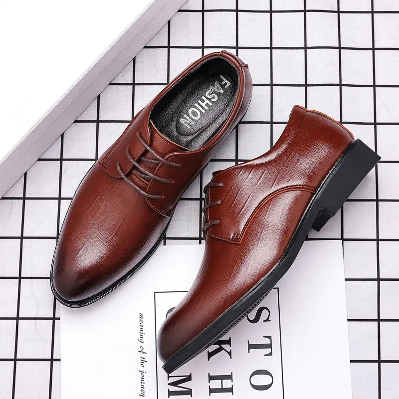 Mens Leather Dress Shoes Mens Formal Social Male Shoe Casual Business Pointed Toe Party er Shoes for Men 250814
