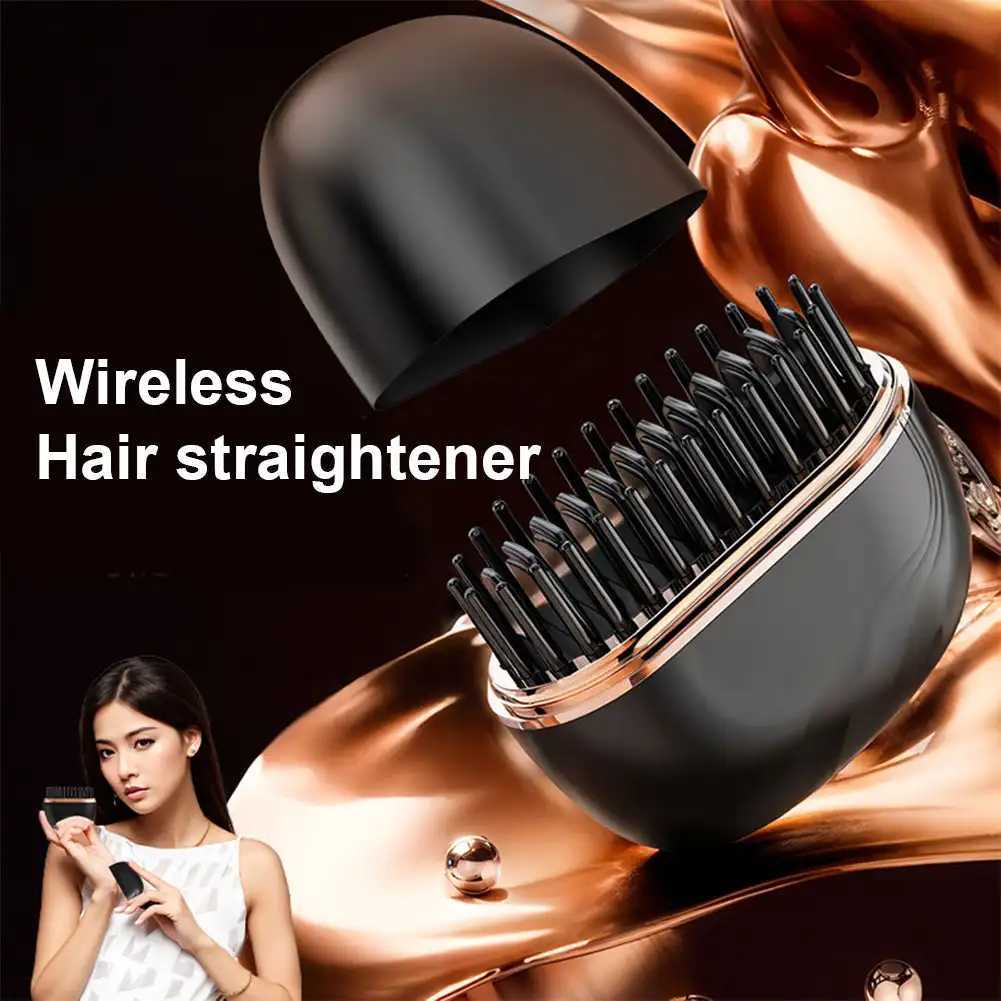 Mini Hair Straightening Comb Wireless Charging Portable Multifunctional Hair Care Does Not Hurt Hair Styling Comb Hair Straightener W250814