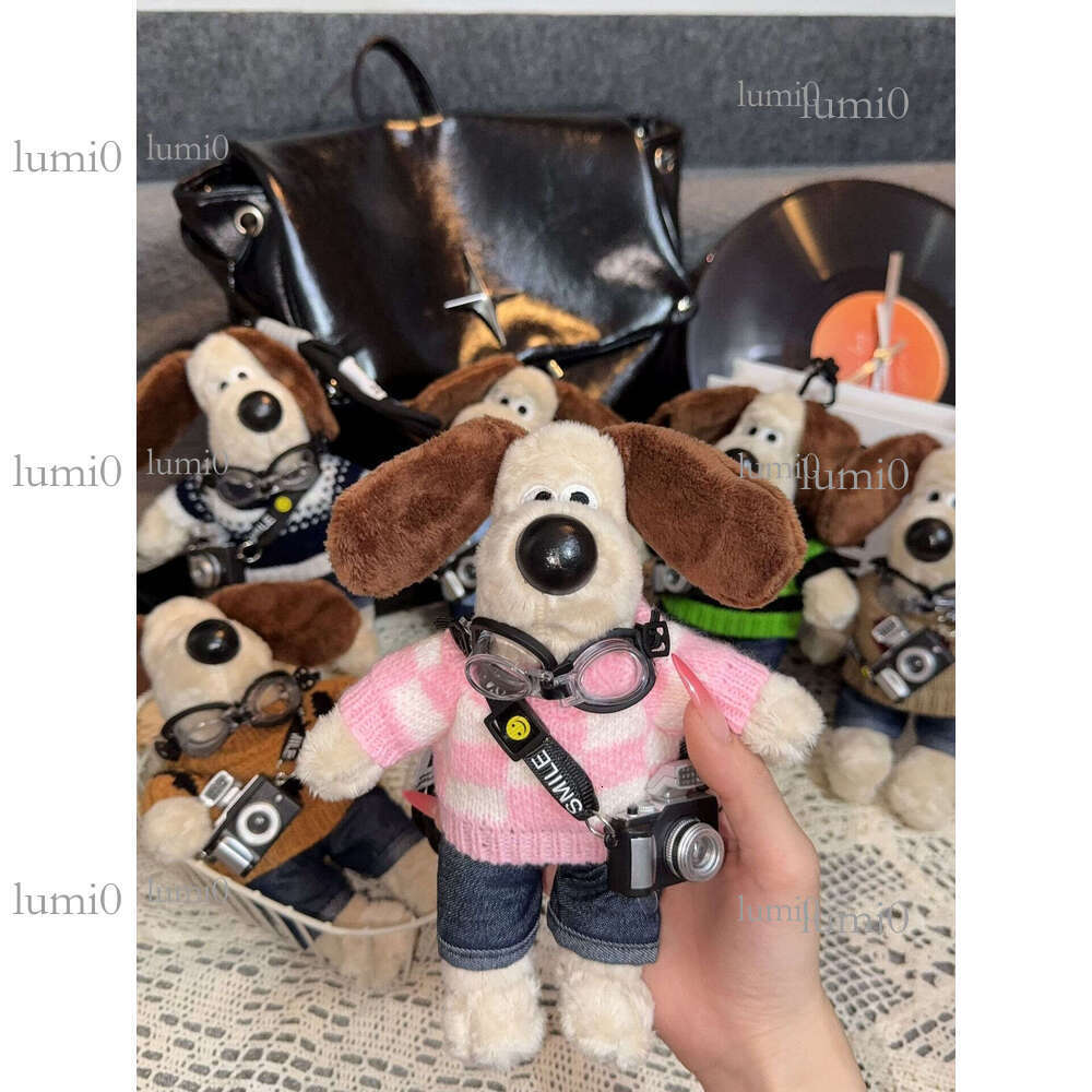 British Chief Cute Backpack Pendant Plush Doll Ornament Couple Dog Keychain Decoration Gift