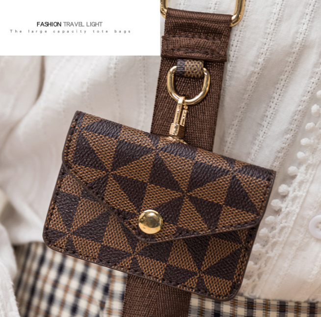 Lacel Urwebin Shoulder Bags for women men Printed Plaid Chain Square Crossbody Going out and travel Versatile Trendy Two-Piece Small Bag Z260124