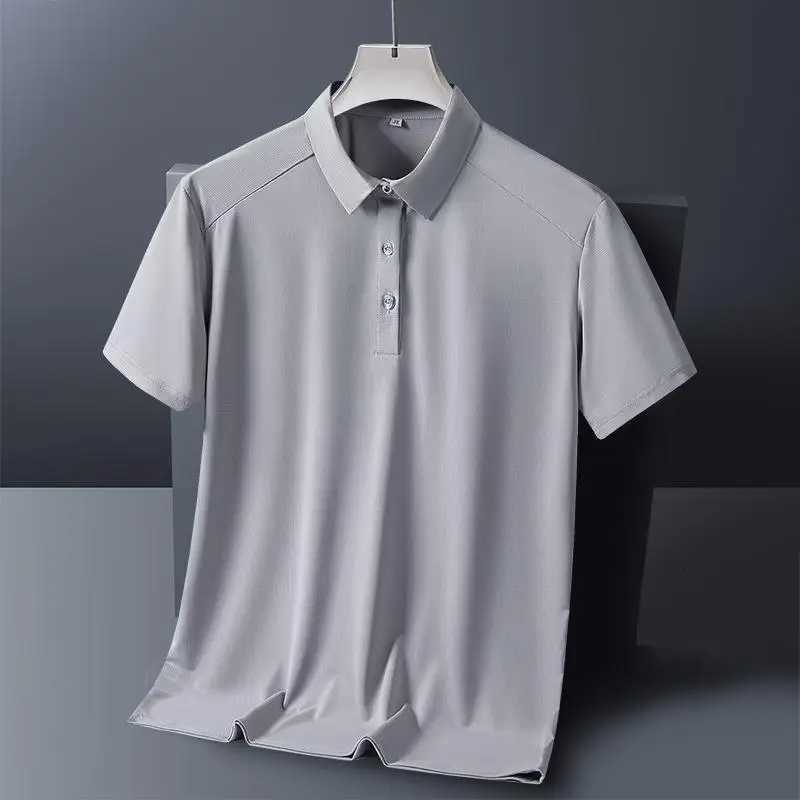 9XL Plus Size Mens Polo Shirt 150kg Korean Loose Shirt Polos Collar Short Sleeve Tee Men Casual Formal Big Size Oversized Tops XJ250804