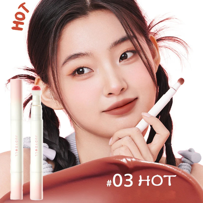 Judydoll Hydrating Non-sticky Lip Powder Cream Cushion Lipstick Matte Lip Stain White Lipsticks Light Lines Lip Clay Cosmetics 250812