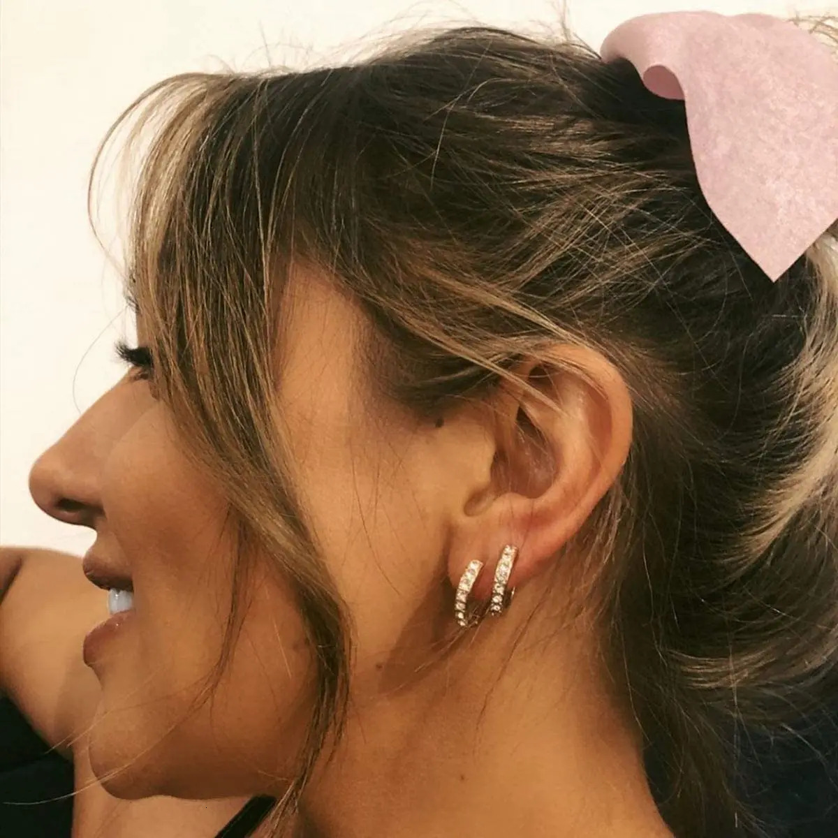 Shevalues 3 Pairs Hoop Earrings Set for Women 14K Gold Plated Men Jewelry Hypoallergenic Earrings Decoration for Ladies 250812