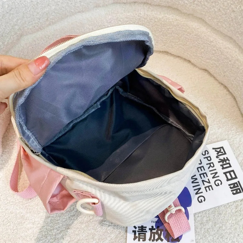 Kids Backpack Color Block with Adjustable Straps Lightweight Durable Multi Pocket Perfect for School Travel 250813