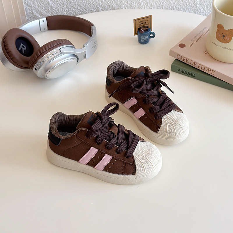 Girls' low - top skate shoes spring new models Children's shoes low - cut suitable for both baby boys and girls trendy brand sports shoes