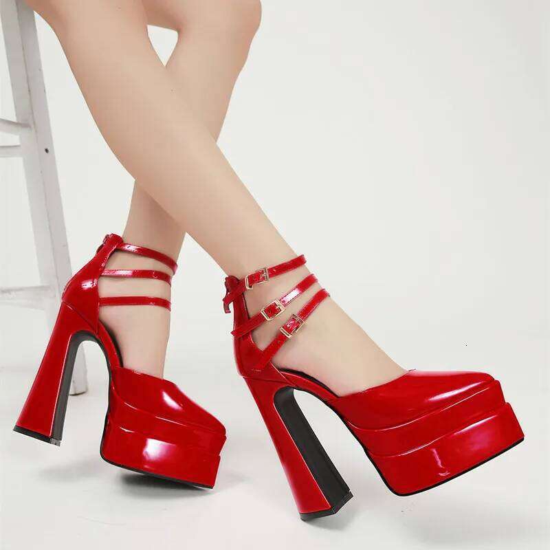 New brand Women Fashion Summer Sexy Ankle Strap Platform Wedges High heels Gladiator Sandals Female Chunky Shoes