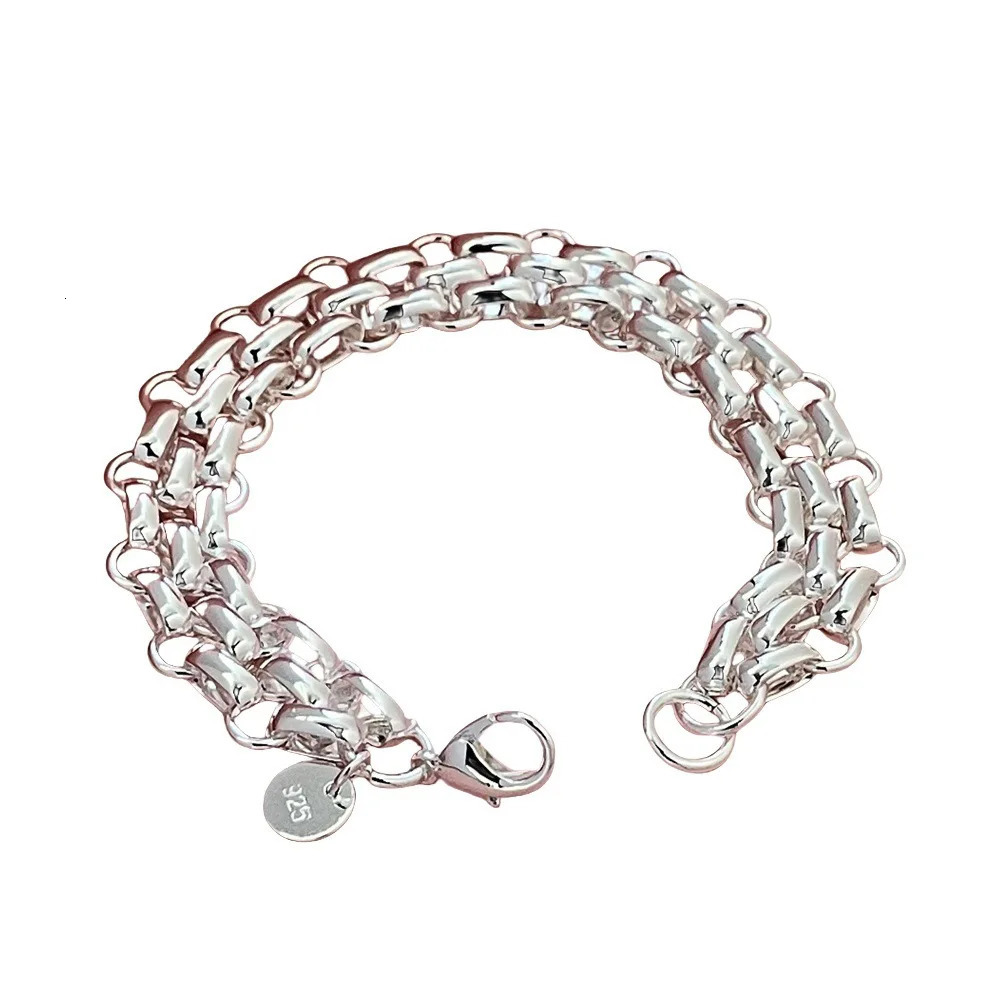 925 sterling silver Chain Bracelet for Men Women lady Perfect Gift for Christmas Halloween Thanksgiving Birthday wedding party 250813