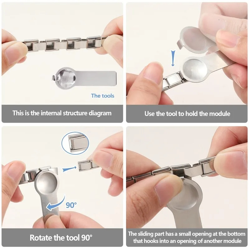 Fashion 9mm 15 Style Italian Modular Charm Bracelet Fashionable Leisure Holiday Scenery Literary Modular Elastic Bracelet 250812