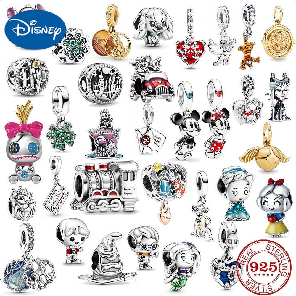 Disney New in Charm Beads Disney Cartoon Mickey Mouse Minnie Series Fit Original Bracelet DIY Pendant Bead Women Accessories Jewelry W20250814