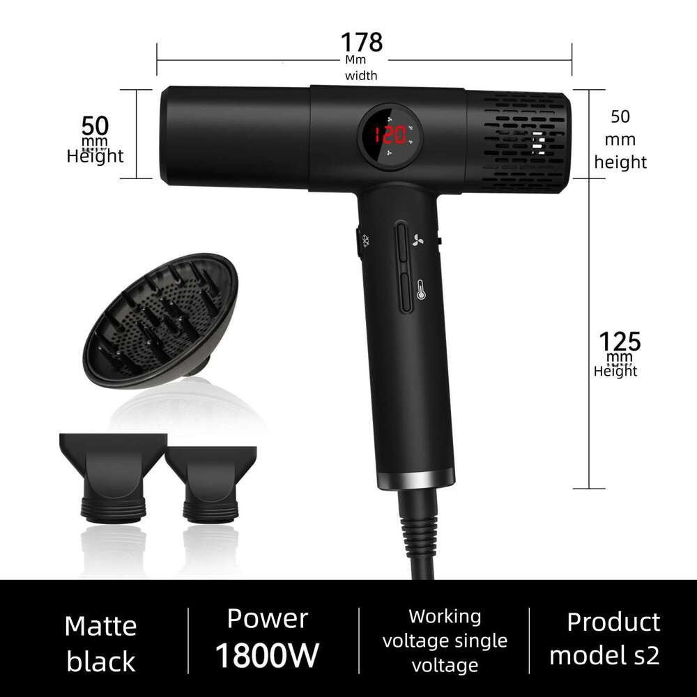 High Speed Negative Ion Constant Temperature Care T Type Lightweight Brushless Salon Household Hair Dryer