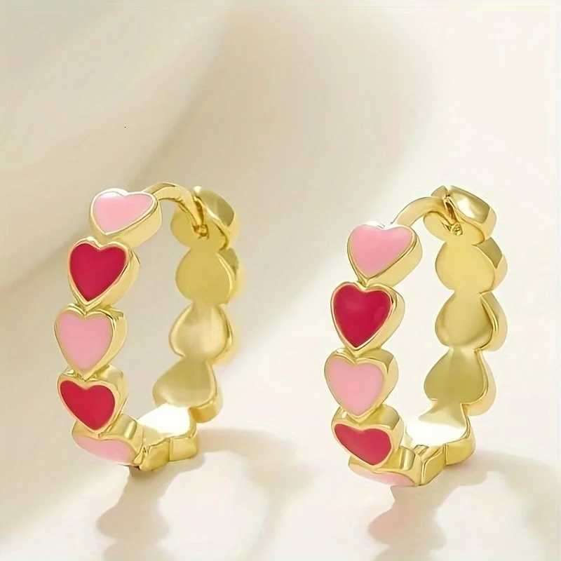 Heart Stainless Steel Earrings for Women Gold Color Hoop Earring Aesthetic Waterproof Ear Piercing Jewelry Accessories Wholesale XJ250814