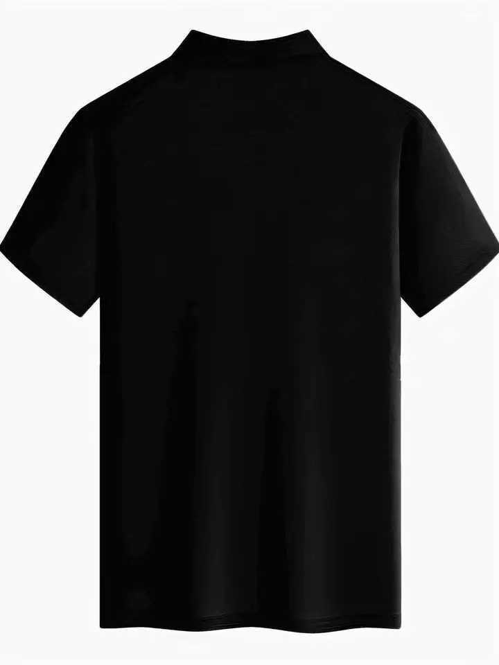 Mens Polo Simple Pure Color Short-Sleeved Shirt High-End Fabric Breathable and Comfortable Fabric with Ice Feel Summer Outdoor Casual Mens Shirt Mens 