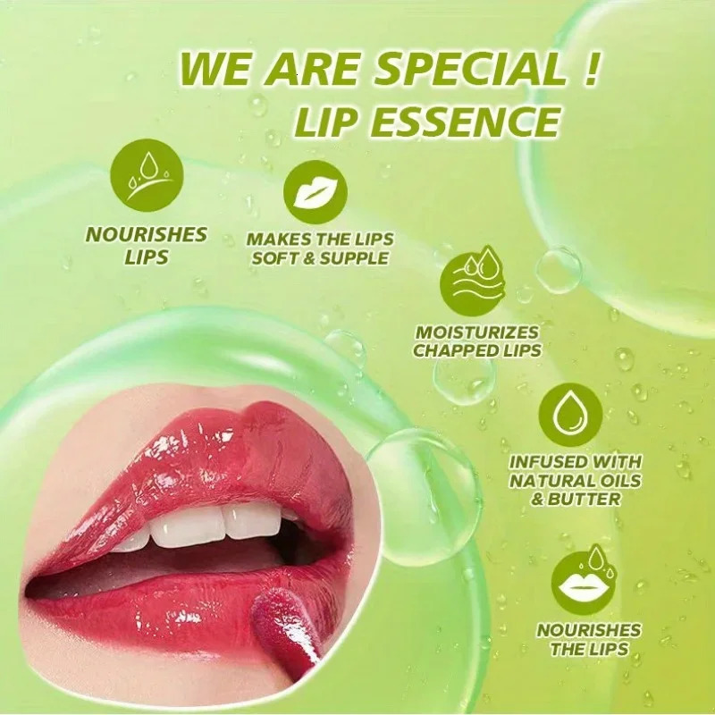 Hydrating Plumping Jelly Lip Balm - 5 Colors Glossy Finish with Plant Squalene Suitable for All Skin Types 250812