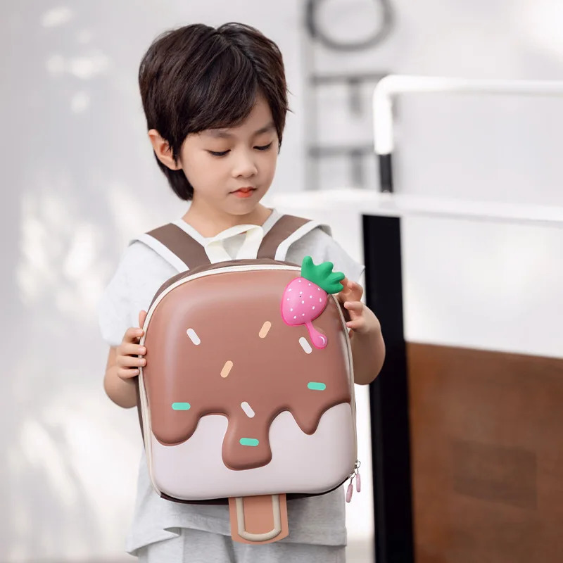 Ice Cream Childrens Backpack Fashion Princess Schoolbag Kindergarten Baby Shoulders Bag 3D Cute Bookbag Kids Birthday Gifts 250813