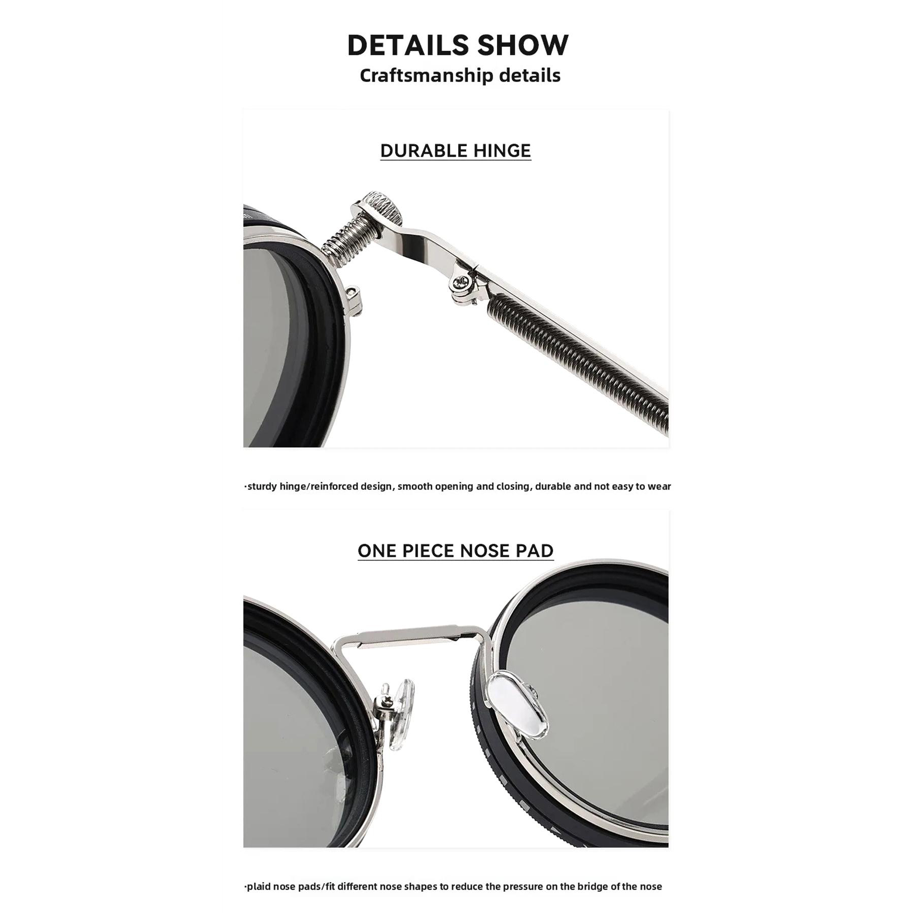 ND9 Adjustable Dimming Sunglasses Polarized UV400 Anti-Glare Retro Vintage Shades for Fishing Driving Outdoor Activities 9-Level Light Control