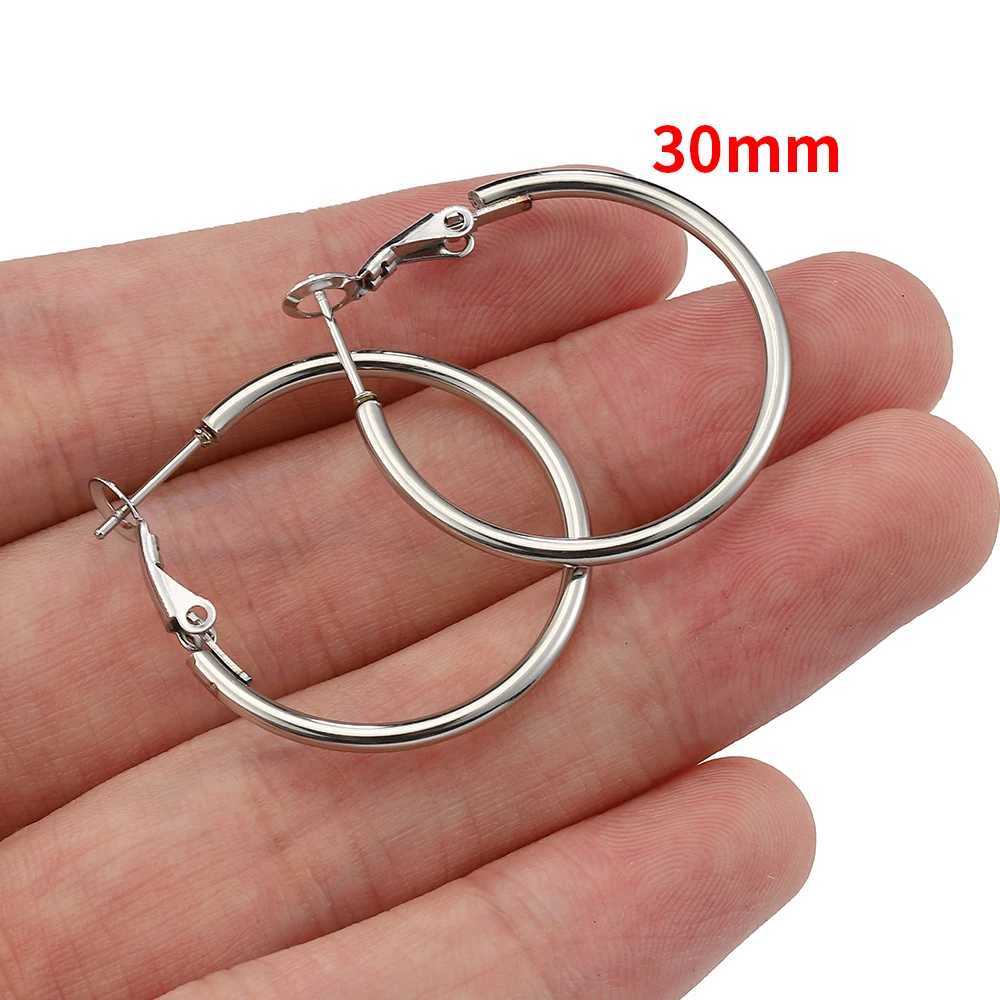 10pcs 2pcs Stainless Steel Round Big Circle Hoop Earrings Hoops Gold Color Earrings Fashion Women Jewelry Making DIY Accessories XJ250814